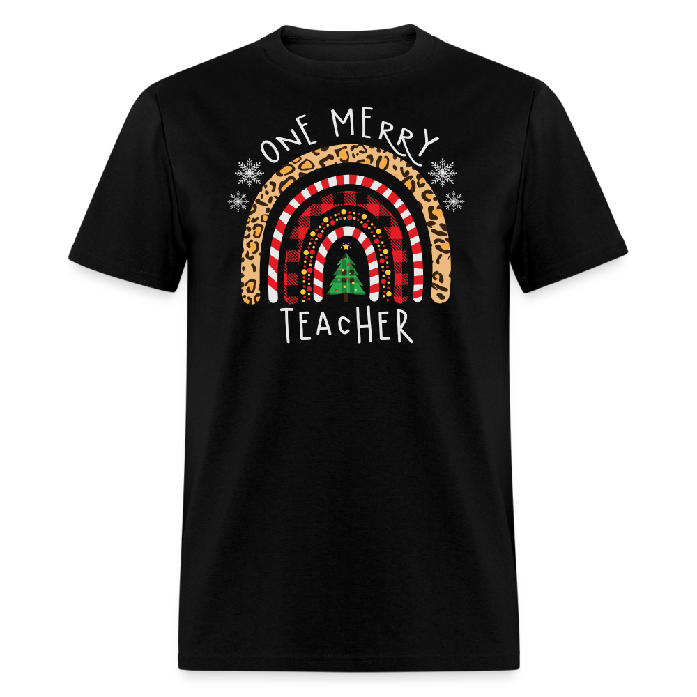 “One Merry Teacher”-Unisex Classic T-Shirt - black