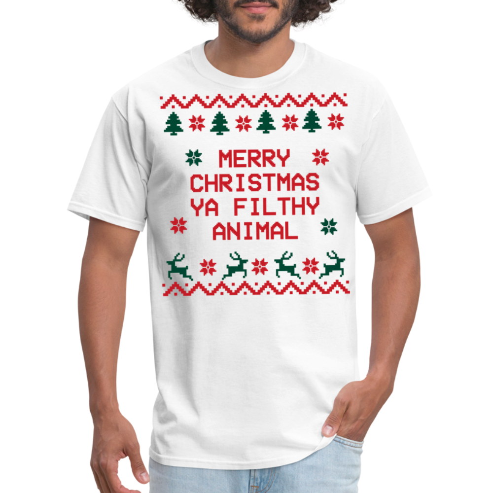 “Merry Christmas Ya Filthy Animal”-Unisex Classic T-Shirt - white