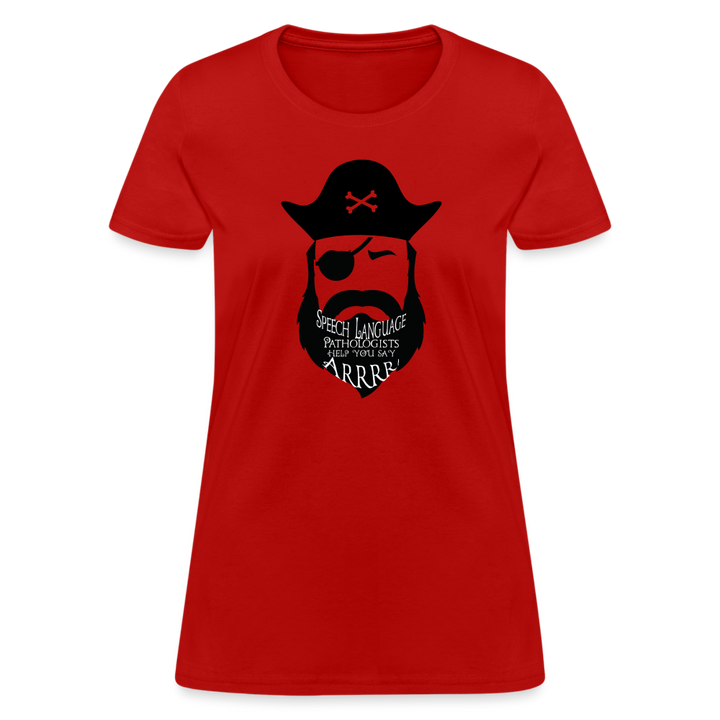 “Pirate-Speech Therapist-Arrr”-Women's T-Shirt - red