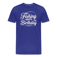 Load image into Gallery viewer, Fishing Happy Birthday T-Shirt - Royal Blue
