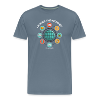 Load image into Gallery viewer, XL SEO Guru: &#39;I Ruined the Internet, I&#39;m an SEO&#39; – Men&#39;s Premium Tee for XL and Up - steel blue
