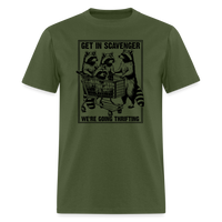 Load image into Gallery viewer, “Get in scavenger, we’re thrifting-raccoons”-Unisex Classic T-Shirt - military green
