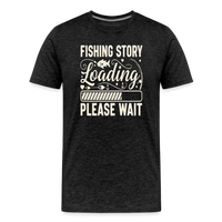Load image into Gallery viewer, Fishing Story Loading Please Wait T-Shirt - Charcoal Grey

