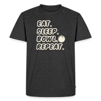 Load image into Gallery viewer, Eat. Sleep. Bowl. Repeat. T-Shirt - Heather Anthracite
