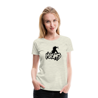 Load image into Gallery viewer, Loud &amp; Clear – No Forks Women’s Premium Tee (Black Logo Edition) - heather oatmeal
