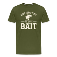 Load image into Gallery viewer, Good Things Come To Those Who Bait T-Shirt - Olive Green
