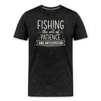 Load image into Gallery viewer, Fishing - the Art of Patience AND Anticipation T-Shirt - Charcoal Grey
