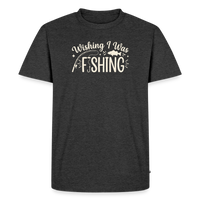 Load image into Gallery viewer, Wishing I Was - Fishing T-Shirt - Heather Anthracite
