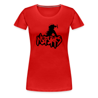 Load image into Gallery viewer, Loud &amp; Clear – No Forks Women’s Premium Tee (Black Logo Edition) - red
