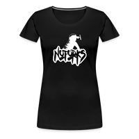 Load image into Gallery viewer, Fork Off in Style – No Forks Women’s Premium Tee (White Logo) - black
