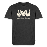 Load image into Gallery viewer, Peace Love Bowling T-Shirt - Heather Anthracite
