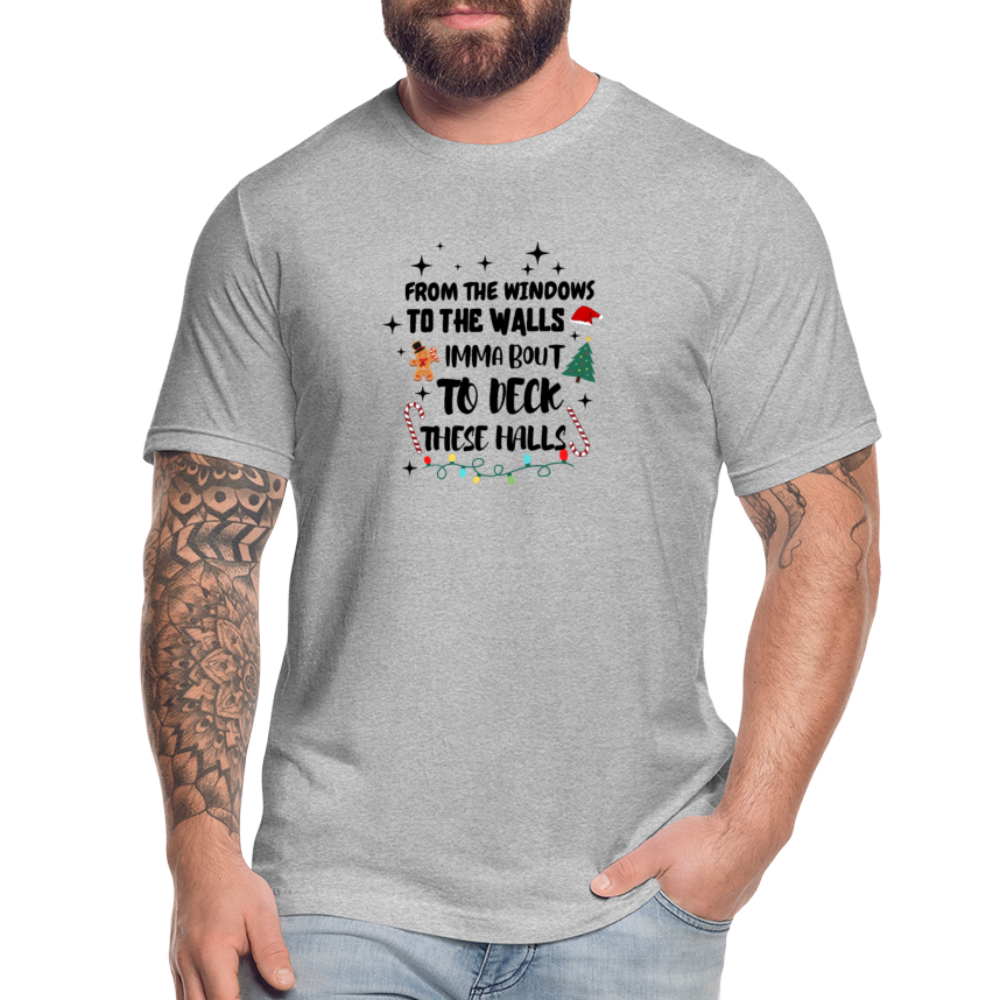 “To the windows to the walls”-Unisex Jersey T-Shirt by Bella + Canvas - heather gray