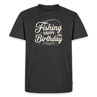 Load image into Gallery viewer, Fishing Happy Birthday T-Shirt - Heather Anthracite
