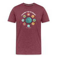 Load image into Gallery viewer, XL SEO Guru: &#39;I Ruined the Internet, I&#39;m an SEO&#39; – Men&#39;s Premium Tee for XL and Up - heather burgundy
