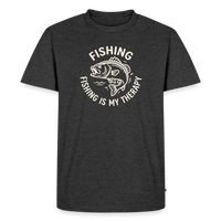 Load image into Gallery viewer, Fishing Is My Therapy T-Shirt - Heather Anthracite

