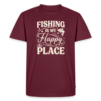 Load image into Gallery viewer, Fishing Is My Happy Place T-Shirt - Burgundy
