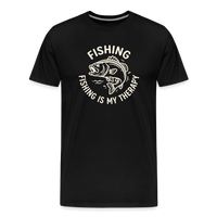 Load image into Gallery viewer, Fishing Is My Therapy T-Shirt - Black
