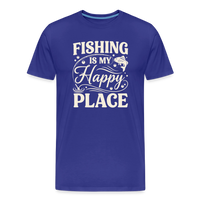 Load image into Gallery viewer, Fishing Is My Happy Place T-Shirt - Royal Blue
