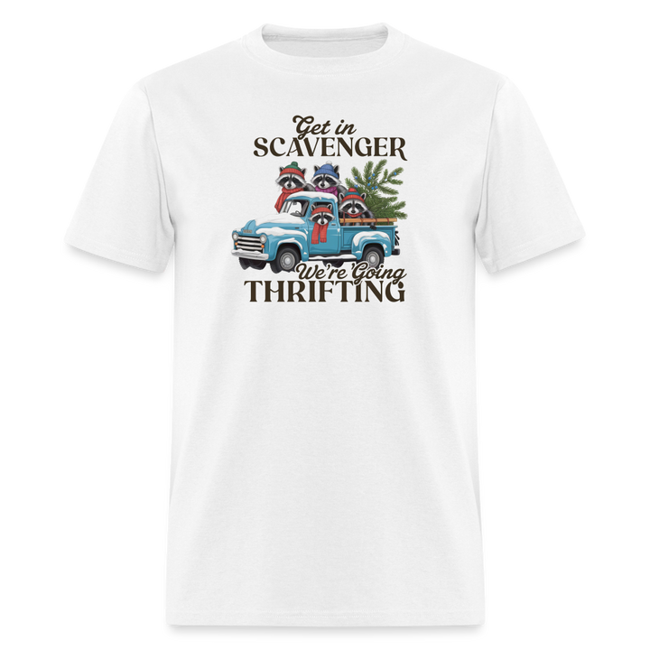 “Get in scavenger, we’re going thrifting”-Unisex Classic T-Shirt - white