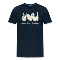 Load image into Gallery viewer, Peace Love Bowling T-Shirt - Deep Navy
