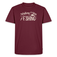 Load image into Gallery viewer, Wishing I Was - Fishing T-Shirt - Burgundy
