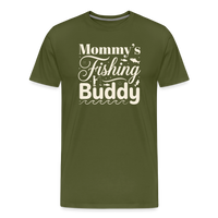 Load image into Gallery viewer, Mommy's Fishing Buddy T-Shirt - Olive Green
