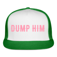Load image into Gallery viewer, “Dump Him”-Trucker Hat - white/kelly green
