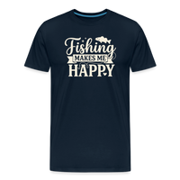 Load image into Gallery viewer, Fiching Makes ME- Happy T-Shirt - Deep Navy
