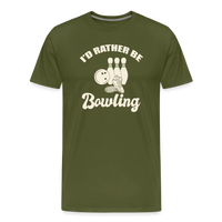 Load image into Gallery viewer, I'd Rather Be Bowling T-Shirt - Olive Green
