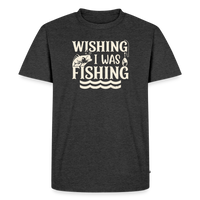 Load image into Gallery viewer, Wishing I Was Fishing T-Shirt - Heather Anthracite
