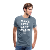 Load image into Gallery viewer, Make Dogs Safe Again&quot; Premium Tee – Stand Up for Our Furry Friends! - steel blue
