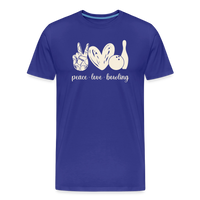 Load image into Gallery viewer, Peace Love Bowling T-Shirt - Royal Blue
