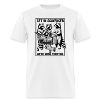 Load image into Gallery viewer, “Get in scavenger, we’re thrifting-raccoons”-Unisex Classic T-Shirt - white
