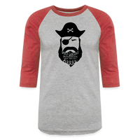 Load image into Gallery viewer, “Pirate-Speech Therapist-Arrrr”-Baseball T-Shirt - heather gray/red
