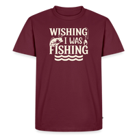 Load image into Gallery viewer, Wishing I Was Fishing T-Shirt - Burgundy
