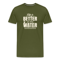 Load image into Gallery viewer, Life Is Better on the Water T-Shirt - Olive Green
