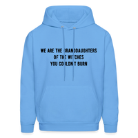 Load image into Gallery viewer, “We are the granddaughters of the witches you couldn’t burn”-Hoodie - carolina blue

