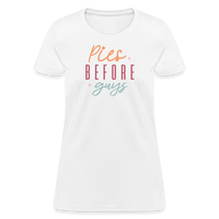 Load image into Gallery viewer, “Pies Before Guys”-Women&#39;s T-Shirt - white
