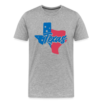 Load image into Gallery viewer, Texan Essence: Captivating State Outline Organic Tee for True Texans - heather gray
