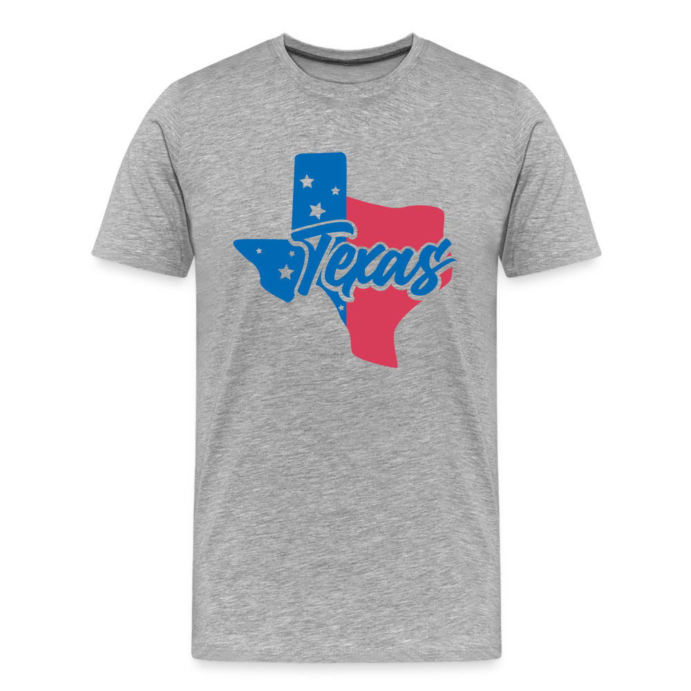 T-shirt Homme Texas Pride - Cœur étoilé Avec Impacts - Tailles S à 4XL - Coton 100%