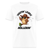 Load image into Gallery viewer, “Hootin’ Leads to Hollerin’”-Unisex Classic T-Shirt - white
