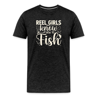 Load image into Gallery viewer, REEL Girls Irnow HOW TO Fish T-Shirt - Charcoal Grey
