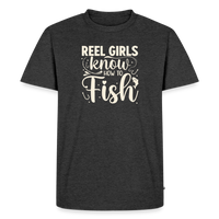 Load image into Gallery viewer, REEL Girls Irnow HOW TO Fish T-Shirt - Heather Anthracite
