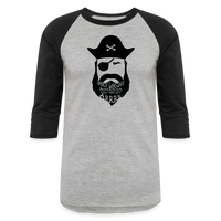 Load image into Gallery viewer, “Pirate-Speech Therapist-Arrrr”-Baseball T-Shirt - heather gray/black
