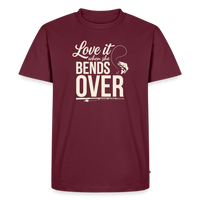 Load image into Gallery viewer, Love It When She Bends OVER T-Shirt - Burgundy
