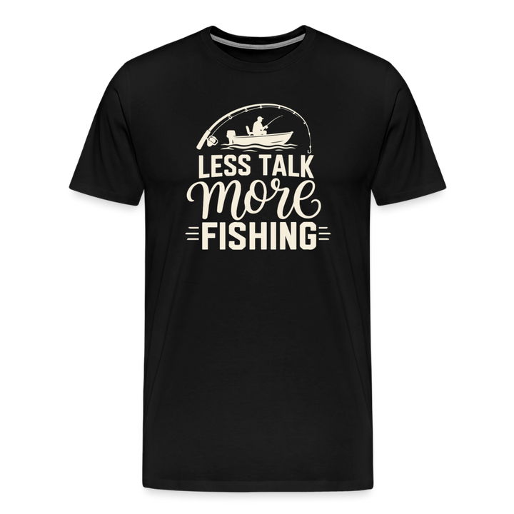 LESS TALK More Fishing T-Shirt - Black