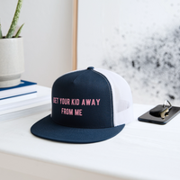 Load image into Gallery viewer, “Get your kids away from me”- Trucker Hat - navy/white
