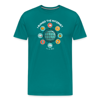 Load image into Gallery viewer, XL SEO Guru: &#39;I Ruined the Internet, I&#39;m an SEO&#39; – Men&#39;s Premium Tee for XL and Up - teal
