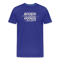 Load image into Gallery viewer, Hooked On Fishing Hooked For Life T-Shirt - Royal Blue
