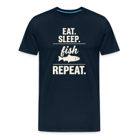 Load image into Gallery viewer, EAT. Sleep. Fish Repeat. T-Shirt - Deep Navy

